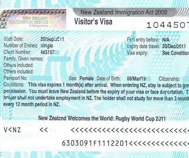 Thu tuc xin visa du lich New Zealand tu tuc gom nhung gi?